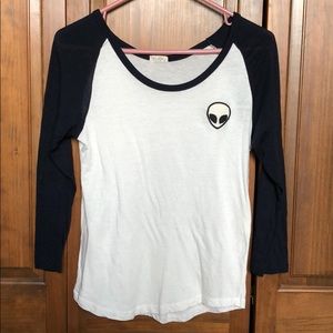 Navy and White John Galt Alien Shirt